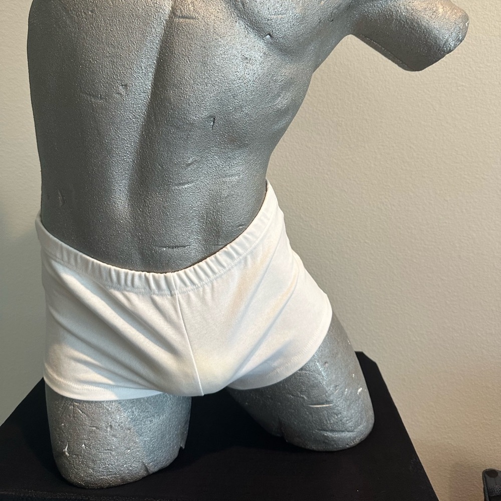 Poly Cotton Boxer Trim Boxer 132- White